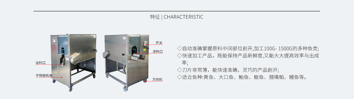 中型魚(yú)類二枚開(kāi)片機(jī)（大型） FCM-228，不銹鋼魚(yú)片機(jī)，鲅魚(yú)開(kāi)片機(jī)，二枚三枚開(kāi)片機(jī)，黃魚(yú)開(kāi)片機(jī)，鰻魚(yú)開(kāi)片機(jī)